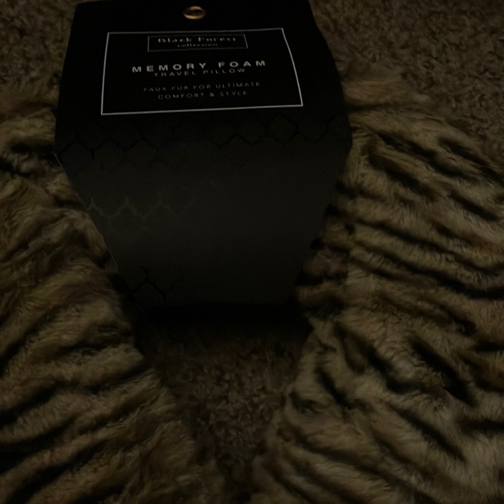Black Farm Faux Fur Memory Foam Pillow